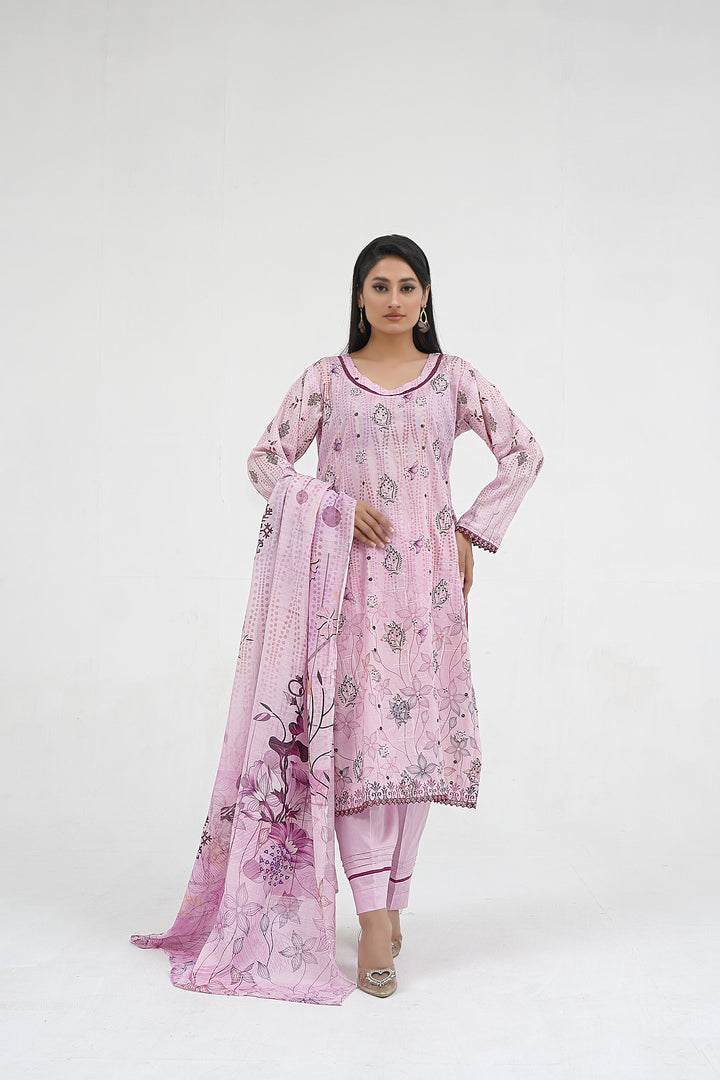 Lavender Pink Chikankari suit