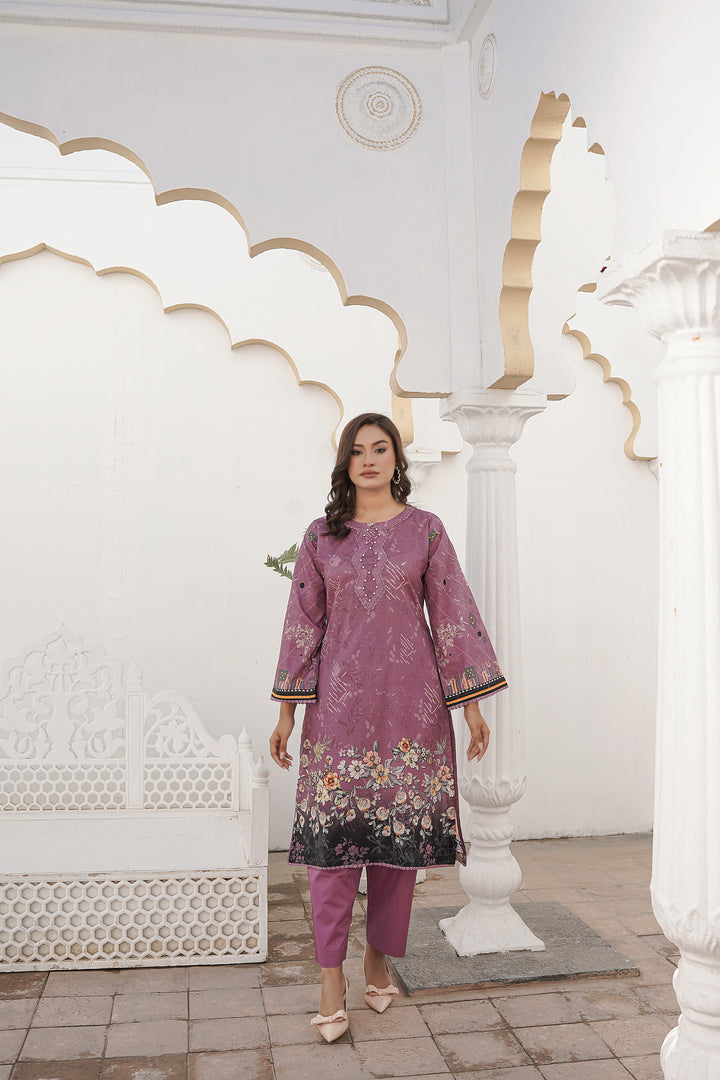 Pret –stitched 3 Piece - Printed Lawn Suit
